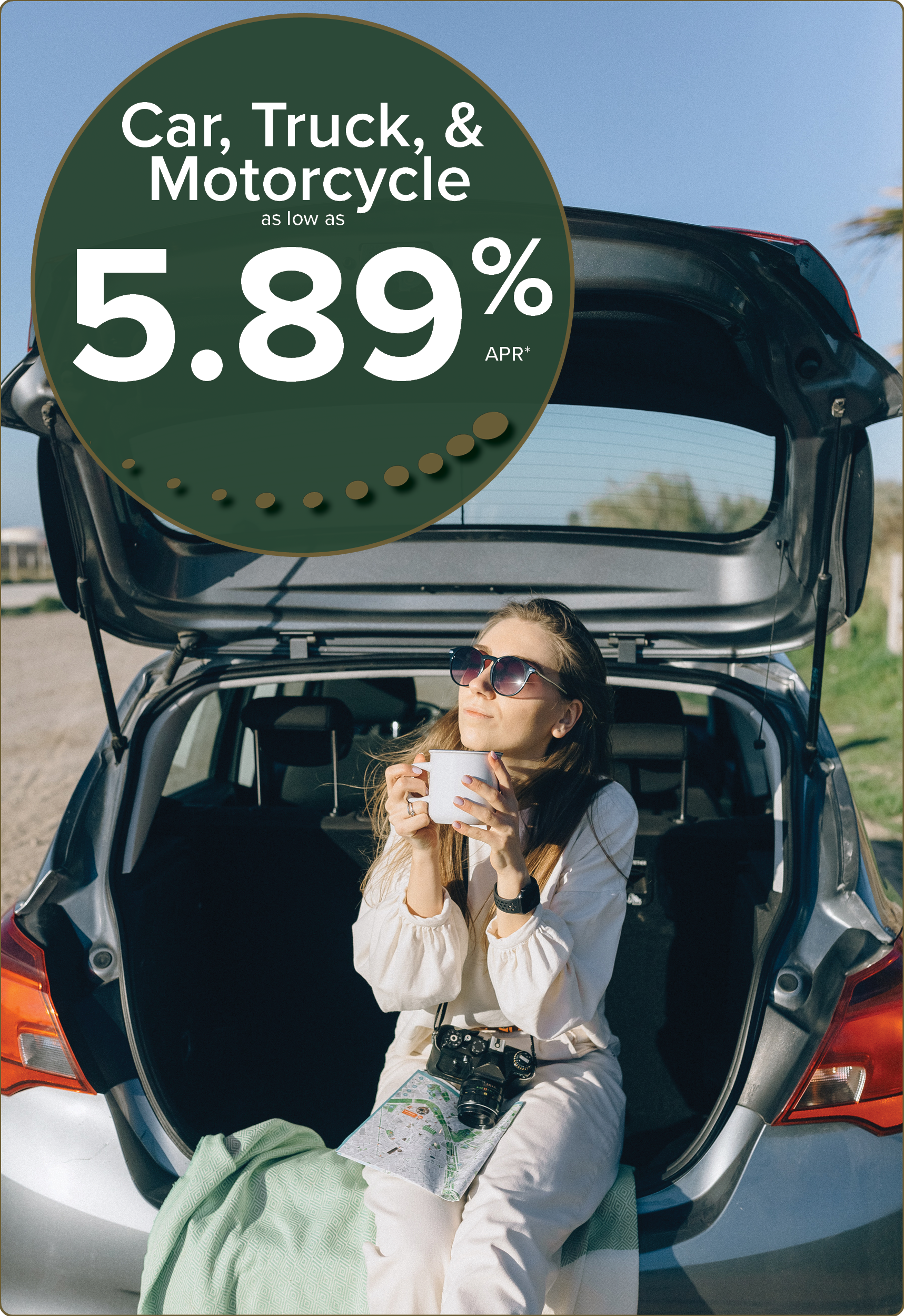 Car, Truck, and motorcycle as low as 5.89% APR
